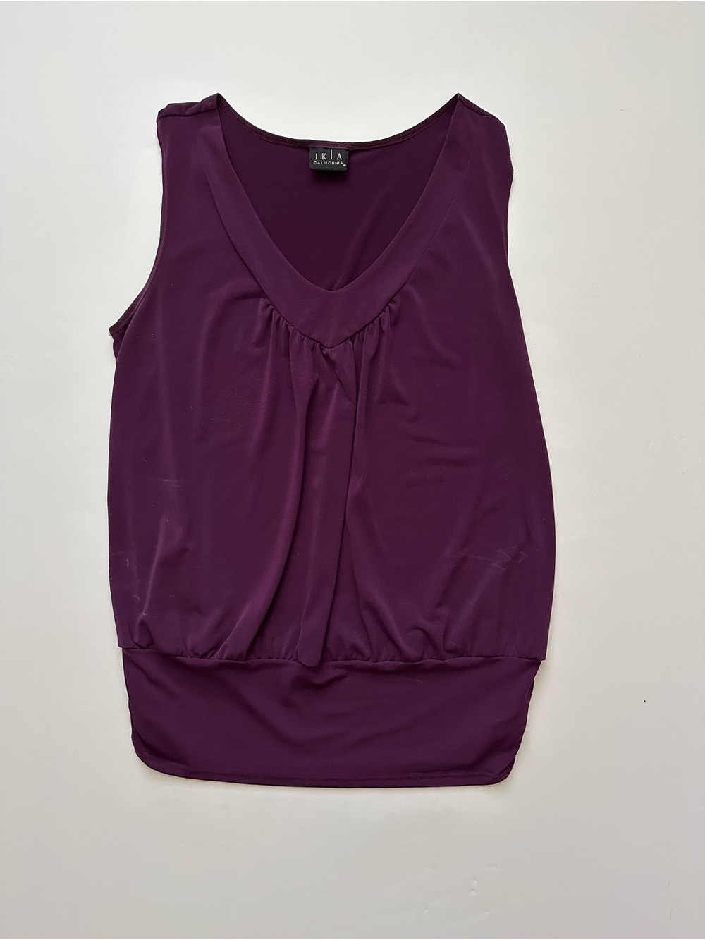 JKLA CALIFORNIA Plum Sleeveless V-Neck Tank Top